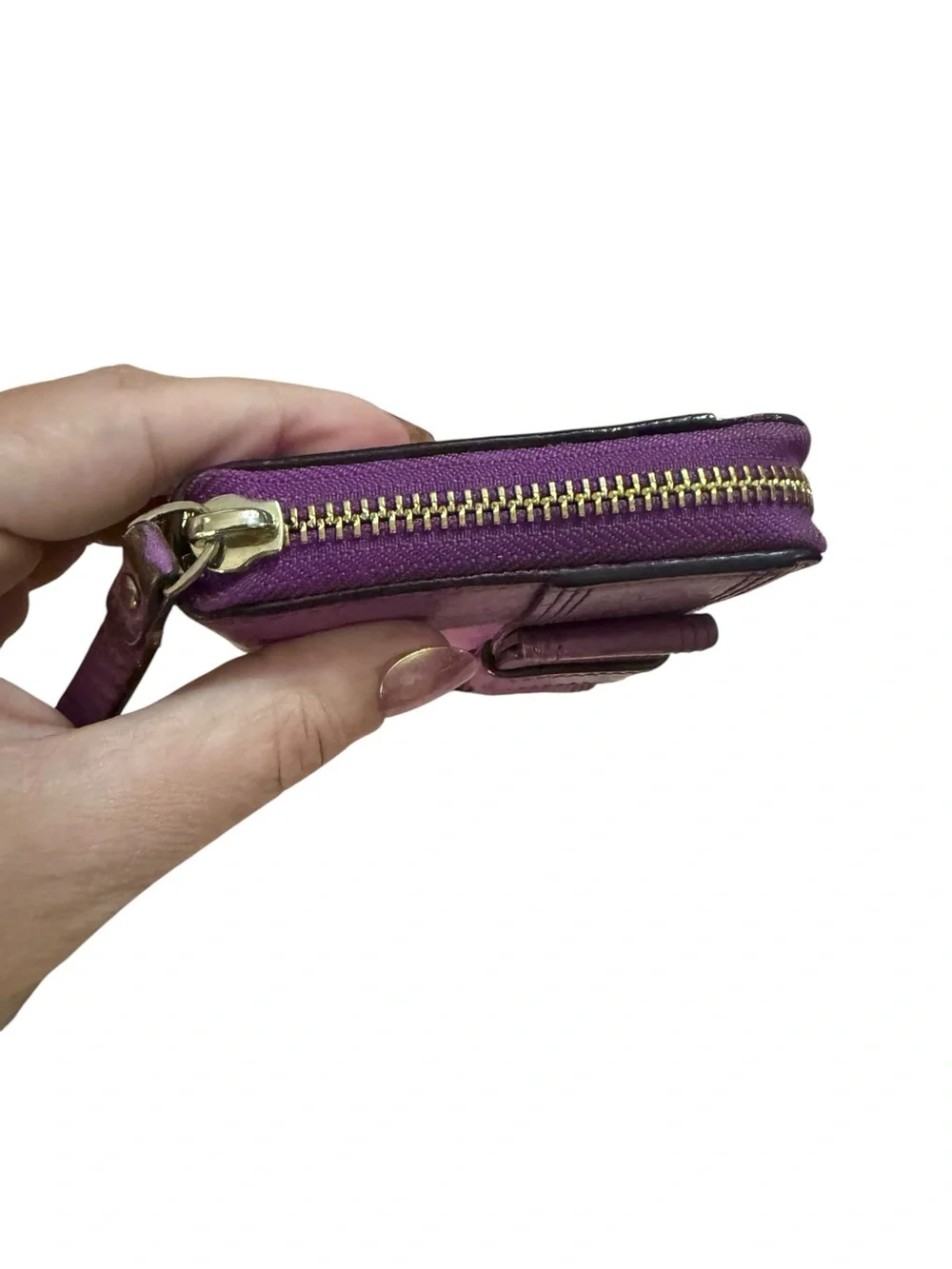 kate spade Purple Zip Wallet with Bow Detail